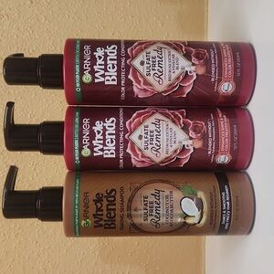 🆕️GARNIER TAMING SHAMPOO & 2 COLOR PROTECTING CONDITIONER LOT (3)